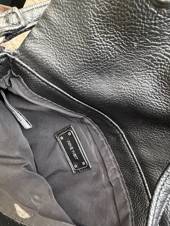 Nine West Black Pebbled Leather Crossbody Bag - Picture 5 of 7